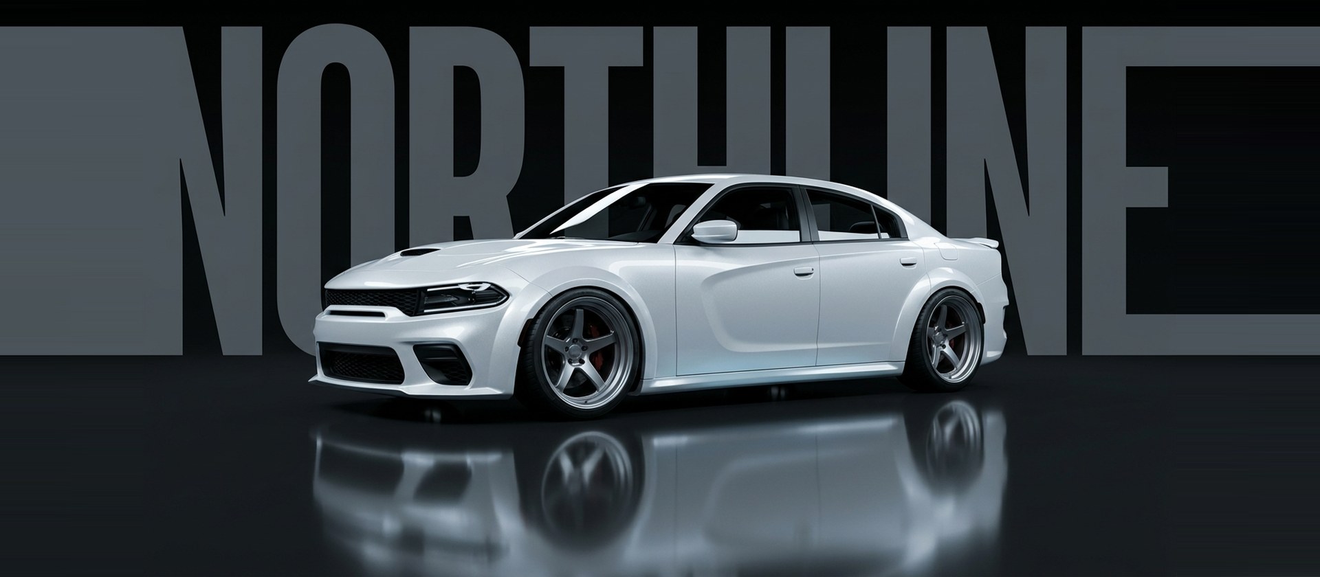 A freshly detailed white performance saloon in the Northline studio