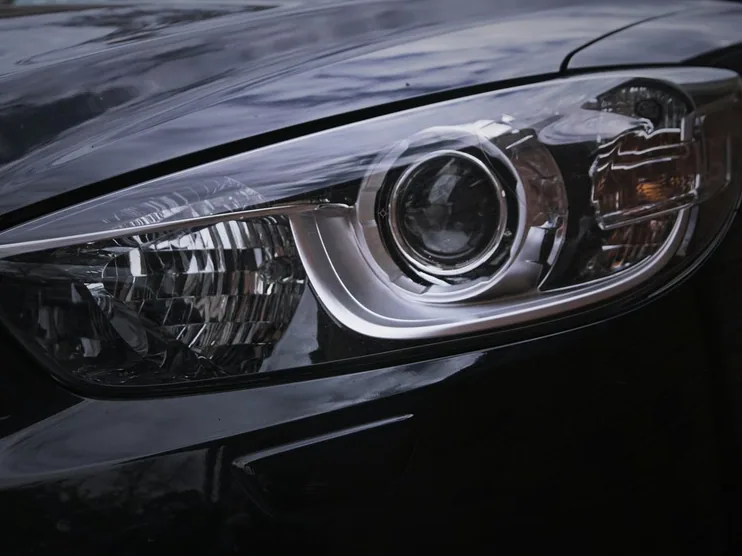 headlight after restoration
